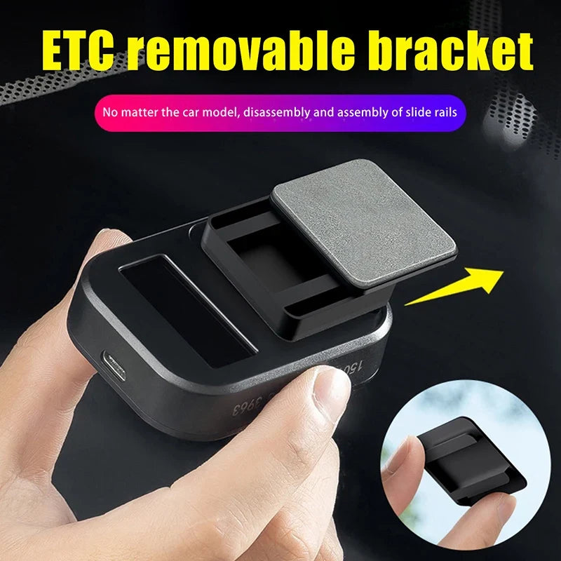 Compact Car Toll Pass Holder – Adhesive Windshield ETC Bracket