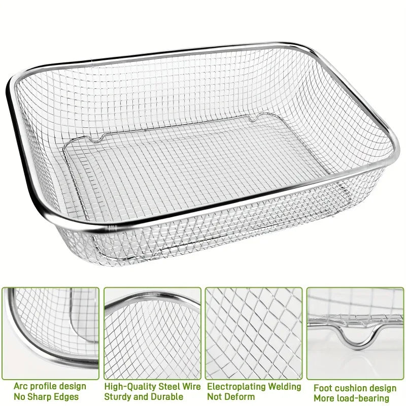 Stainless Steel Soil Sifter Mesh Garden Sieve Rock Sifting Compost