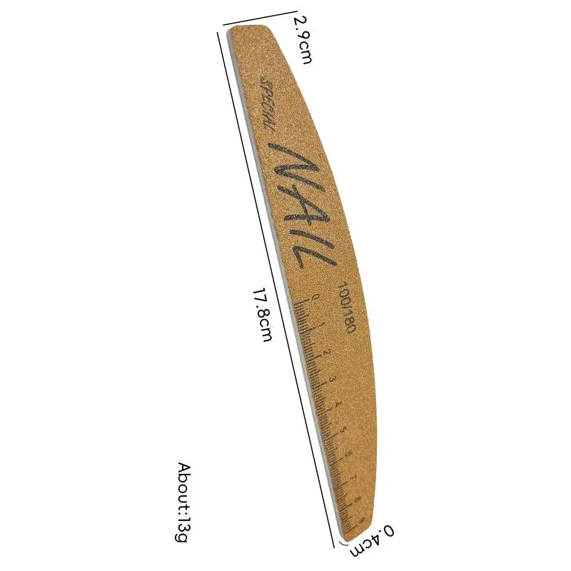 Double-Sided Nail File with Scale | 100/180 Grit Sanding Bar