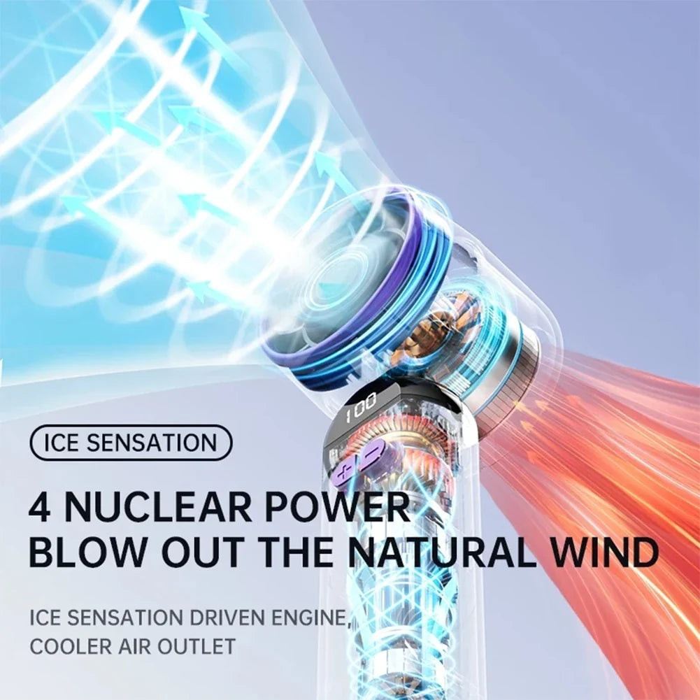 Portable Speed Cooling Handheld Fan 3000mAh Rechargeable 100 Wind