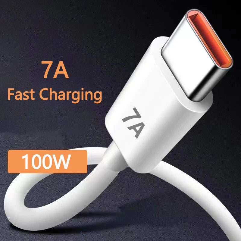 100W 7A USB-C Fast Charging Cable – Huawei, Xiaomi & More