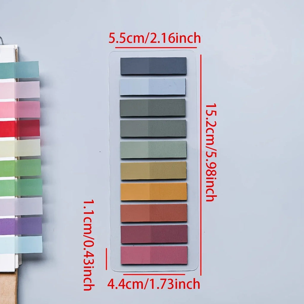 5000 Morandi Color Index Tabs – Transparent PET Sticky Notes