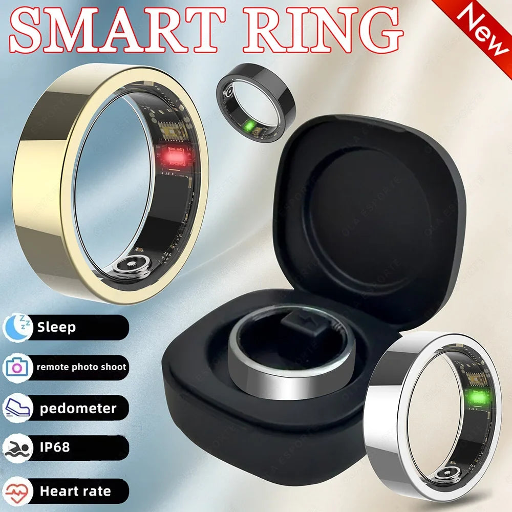2026 Smart Ring Heart Rate Blood Pressure Sleep Monitoring Motion