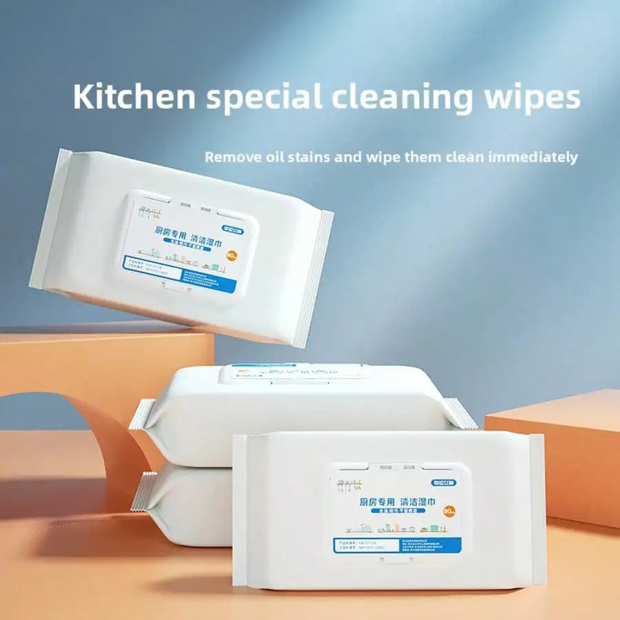 Kitchen Cleaning Wipes – 100 Extra Large Thick Degreasing Sheets