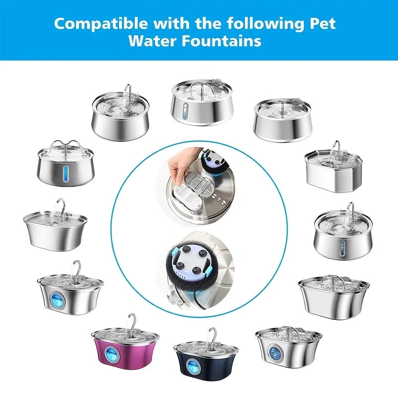 KEMORELA Cat Fountain Pre-Filter Sponges 6/12/18 Pack