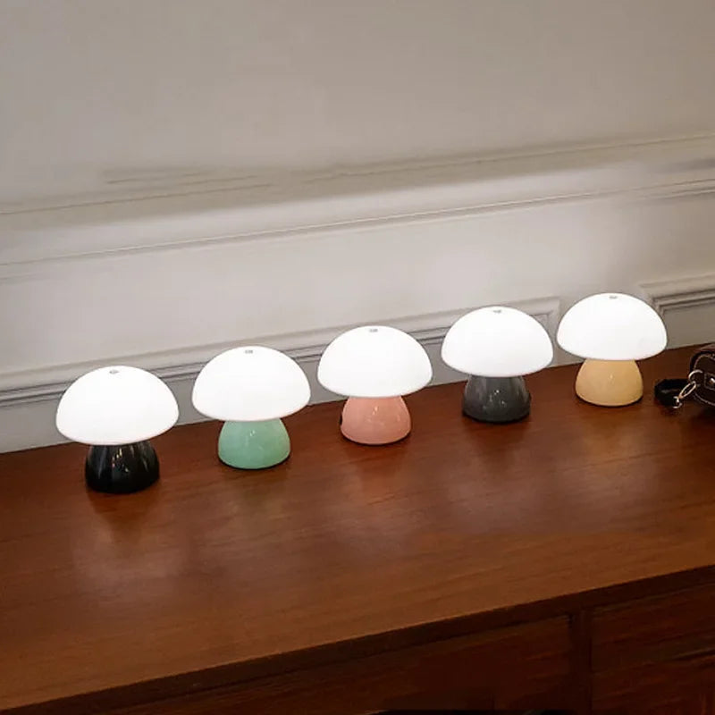 Mushroom Night Light Table Lamp | Touch Control LED Glow