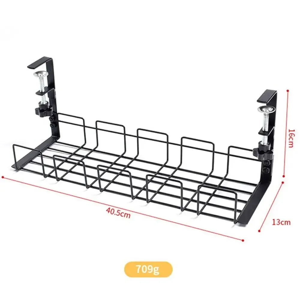 Under Desk Cable Management Tray | Metal Wire Organizer Rack