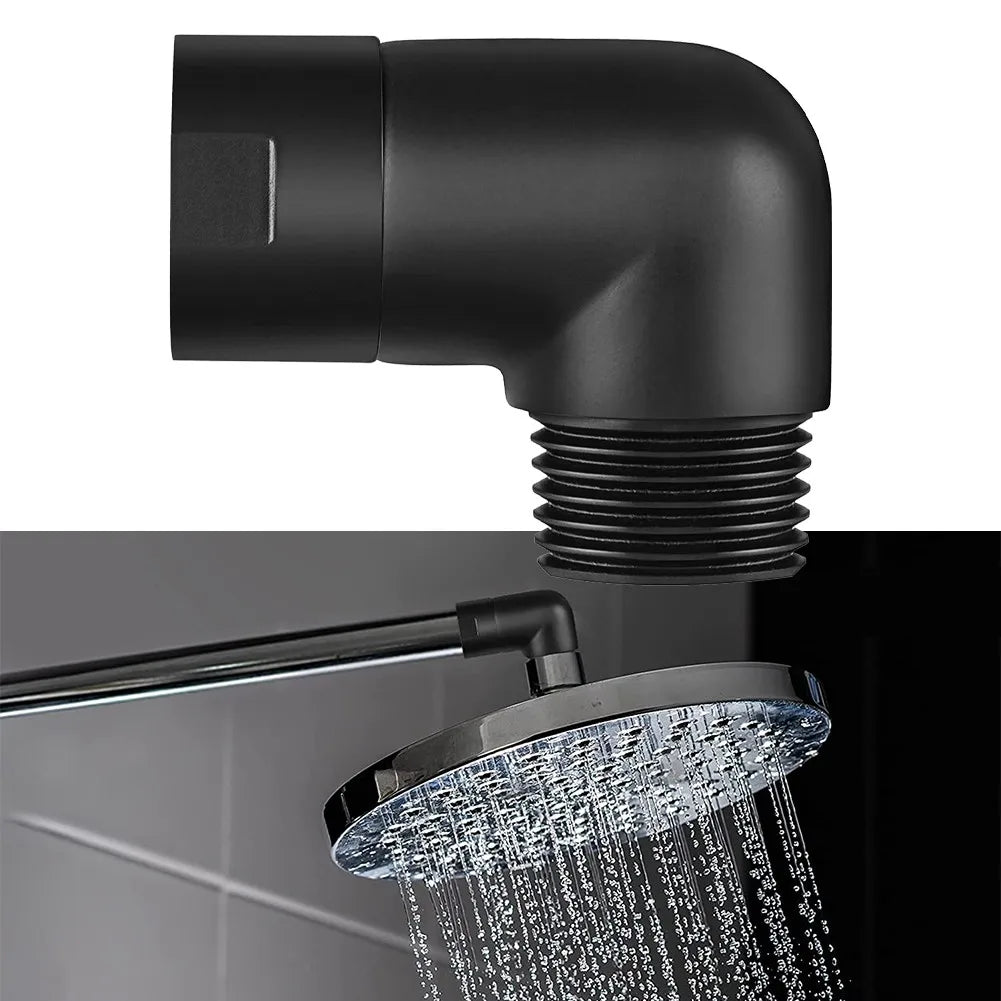 G1/2 Brass 90-Degree Shower Elbow – Black | Female & Male