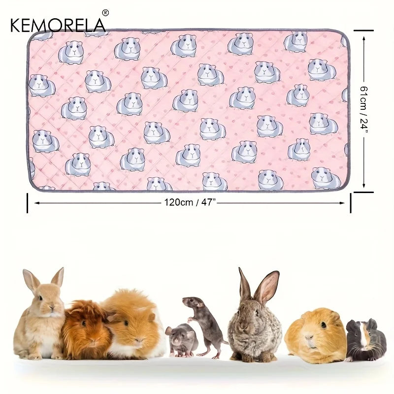 Washable Pet Pee Pads – Pink Hamster Print Non-Slip Mat 1/2 PCS