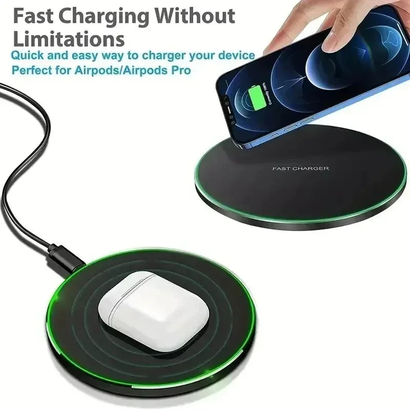 60W Fast Wireless Charging Pad – iPhone 16 & Samsung S24