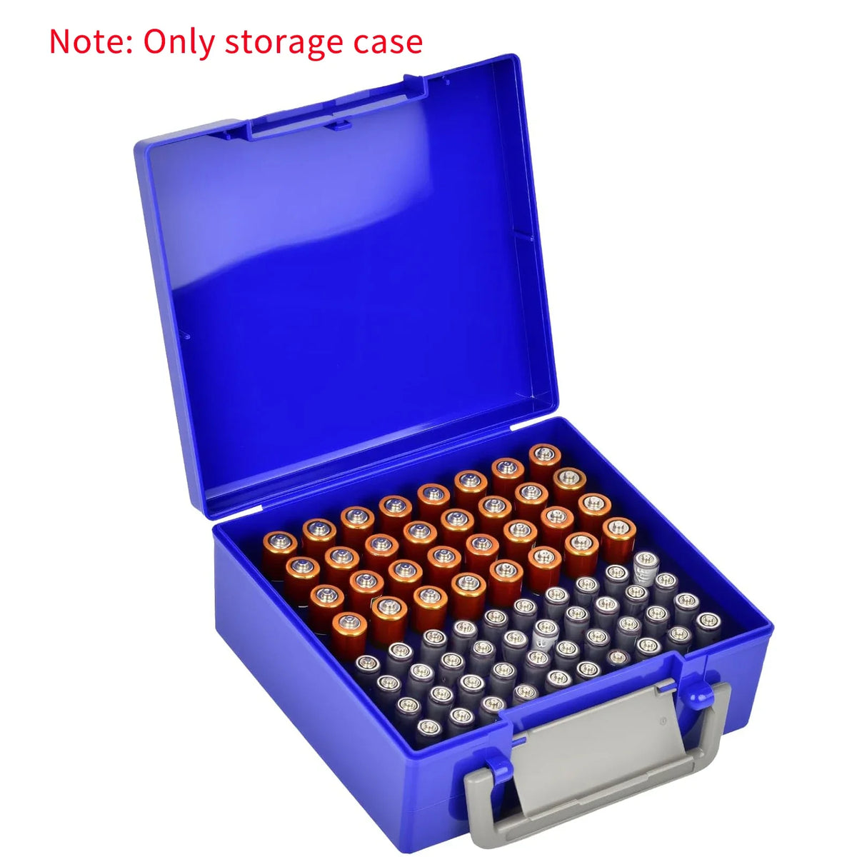 Battery Organizer Storage Box – Holds 72 AA & AAA Batteries
