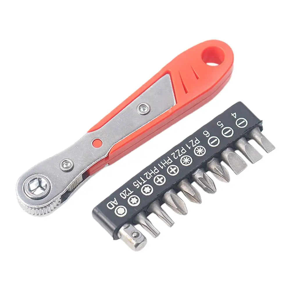 Right Angle Ratchet Screwdriver Set – 1/4" Hex Socket Nut Kit