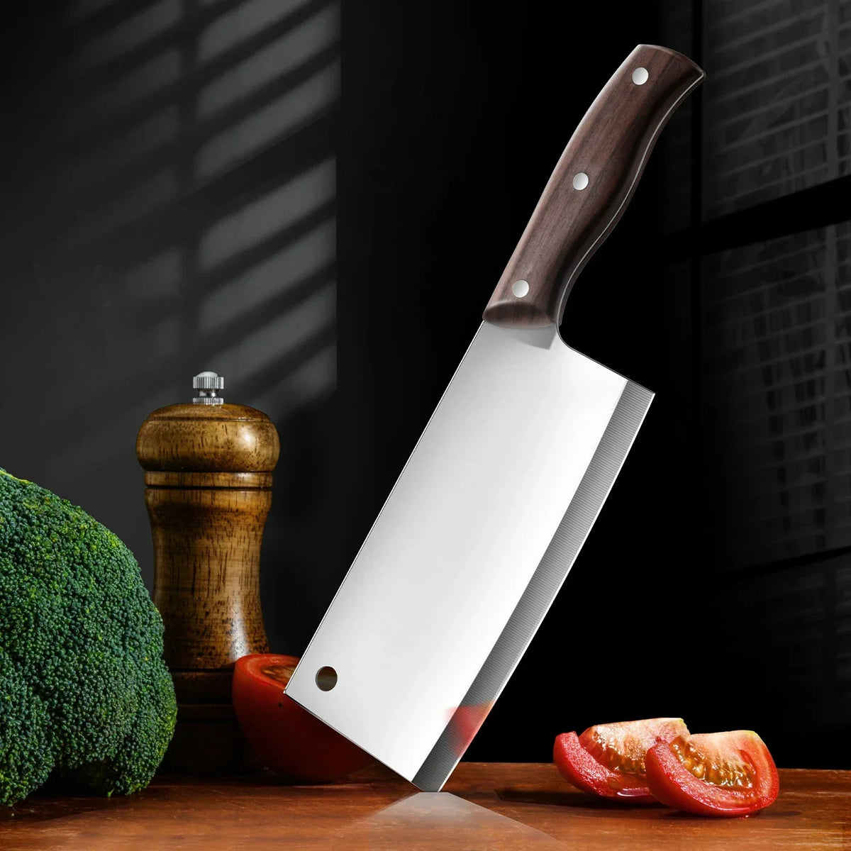 Professional Stainless Steel Utility Kitchen Knife – Anti-Slip Handle