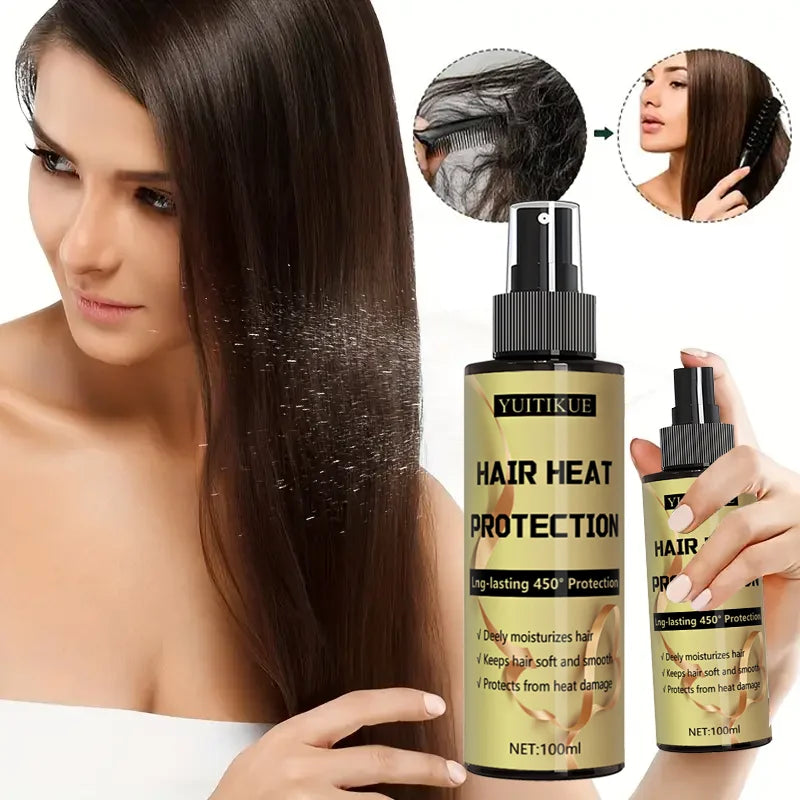YUITIKUE Silk Care Heat Protection Spray for Curly Hair 100ml