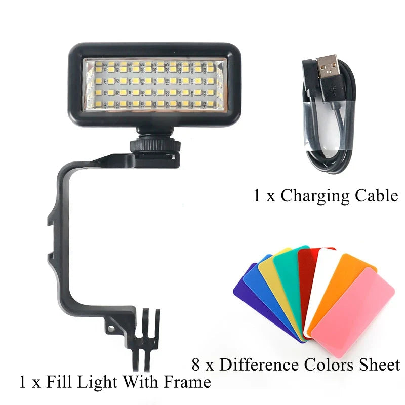 VeFly 40M Waterproof Underwater LED Fill Light for GoPro & DJI