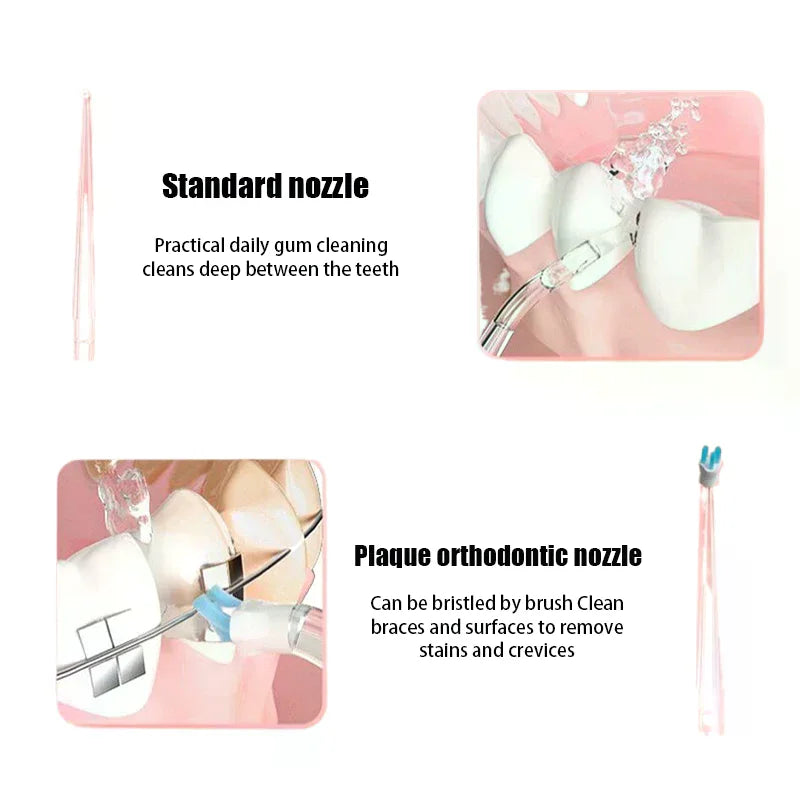 Replaceable Oral Dental Nozzles Irrigator Water Jet Mouthwash Flosser