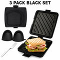 Microwave Sandwich Maker & Toastie Grill Pan with Silicone Mitts