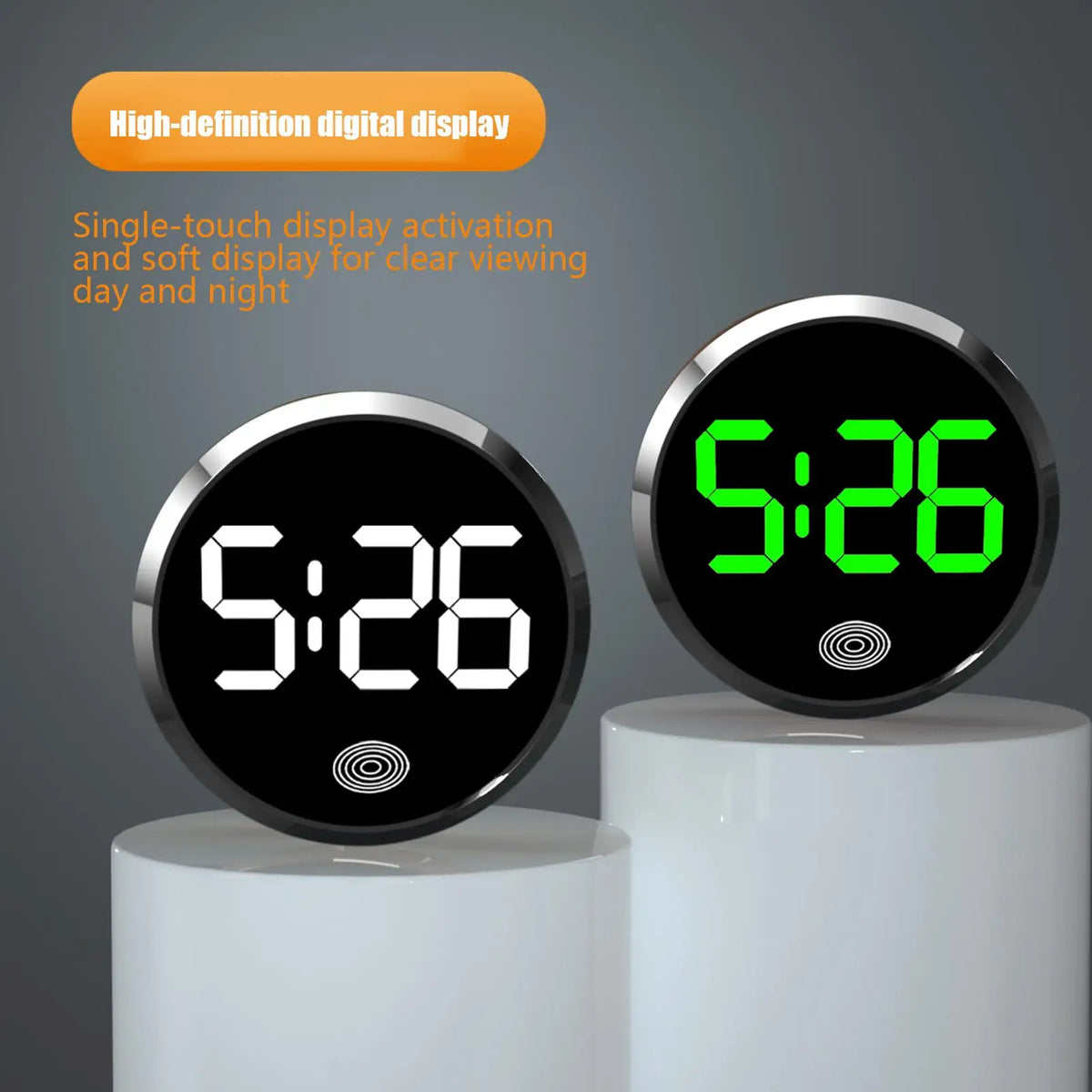 Car Clock Mini Digital Touch-control Light Watch LED Display Vehicle
