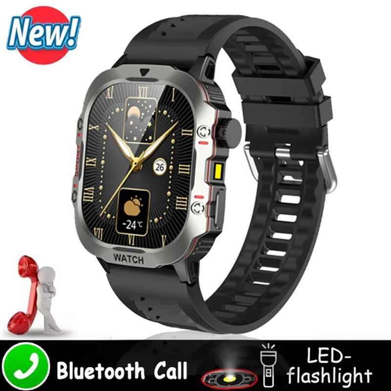 Rugged Military Smart Watch Flashlight Sport Men Women Inifnite