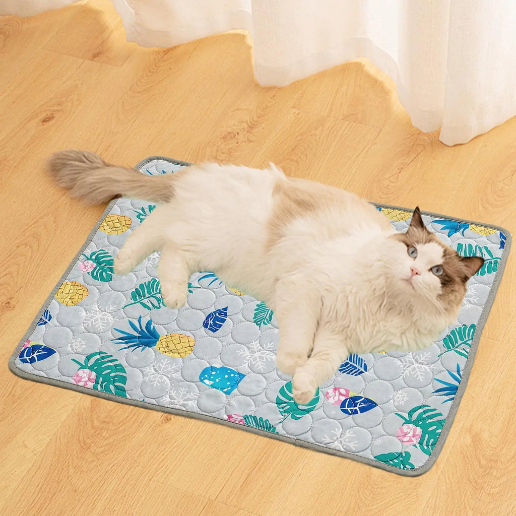 Pet Cooling Mat – Ice Silk Breathable Pad for Dogs & Cats
