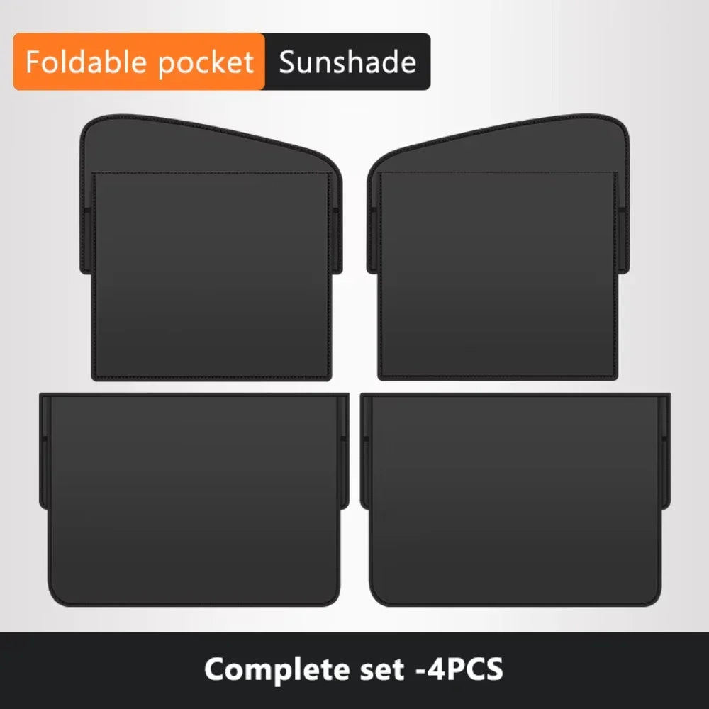 Magnetic Retractable Car Window Sun Shade Curtain + Storage Bag