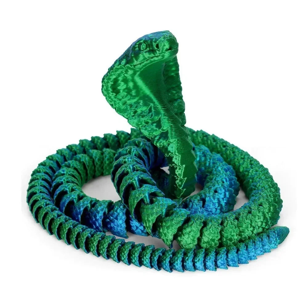3D Printed Snake Figure Desk Accessories Toy Kid Dragon Room Desktop