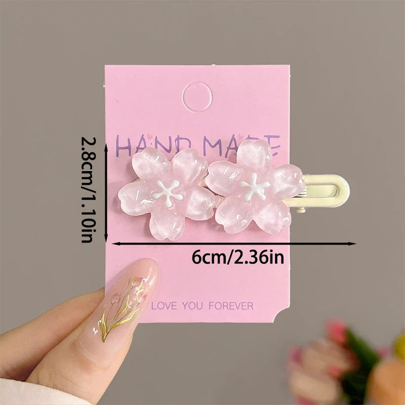 Anime Sakura Pink Flower Hair Clip – Cute Girl Barrette
