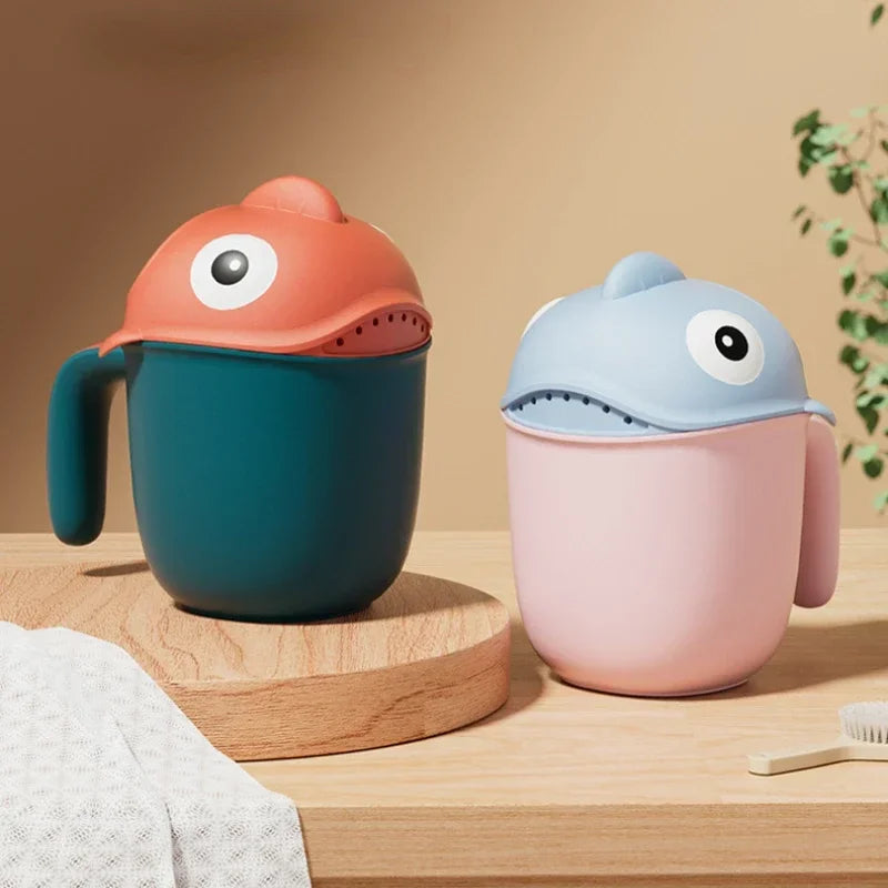 Cute Shark Baby Shower Water Scoop Kids Head Rinse Cup Cartoon