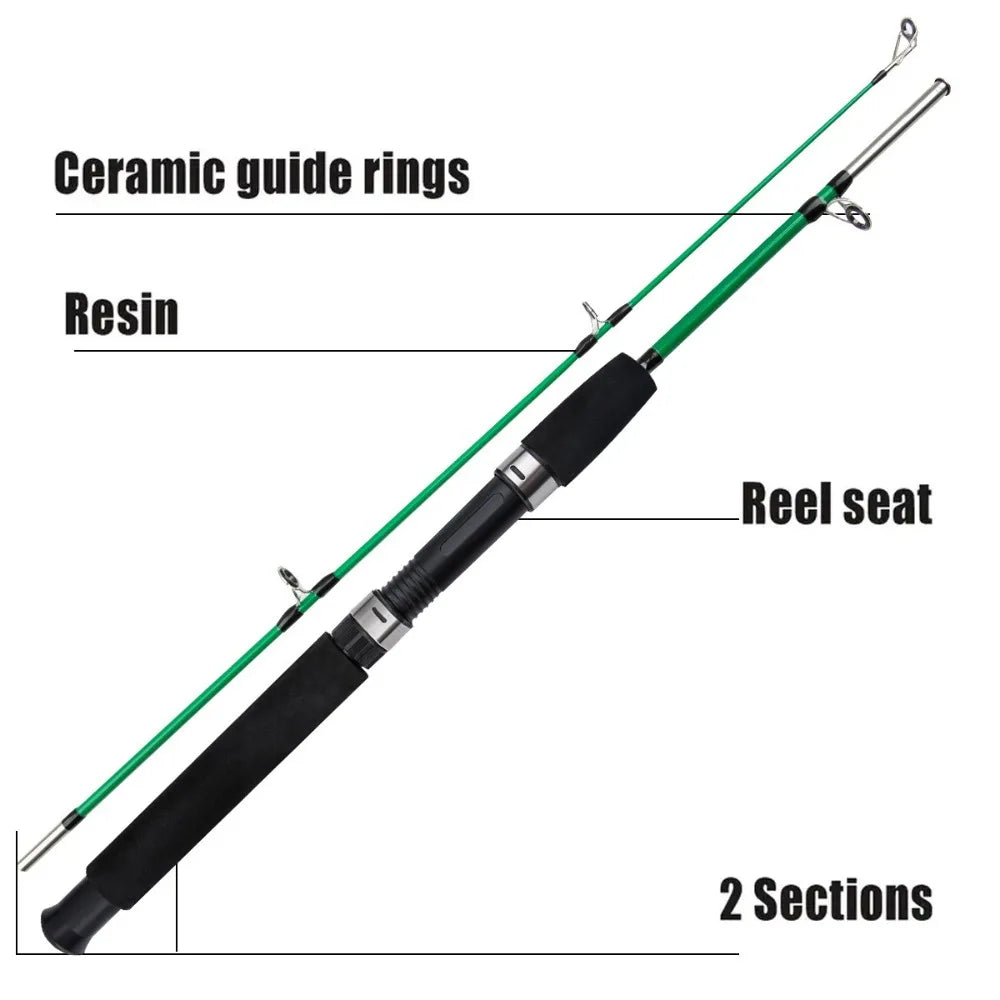 1.0m 2-Section Carbon Spinning Rod – 107g Travel Fishing Rod