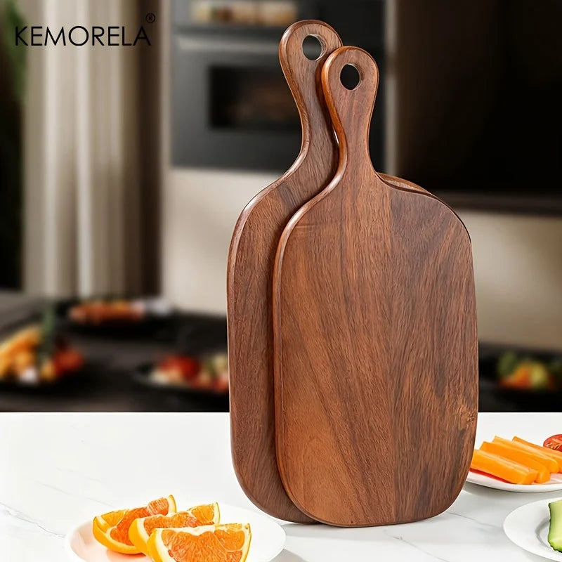 KEMORELA Wooden Cutting Board with Handle | Food-Safe Wood