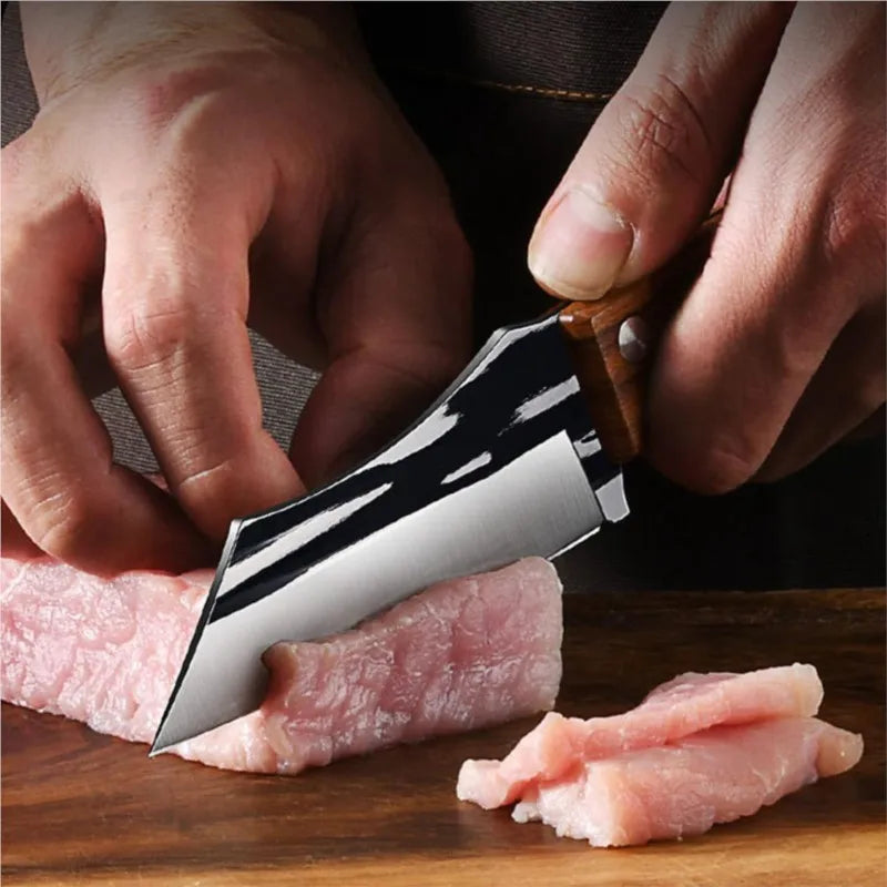 Hand-Forged Carbon Steel Boning & Multipurpose Kitchen Knife