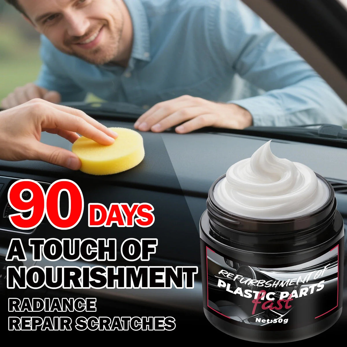 Car Interior Renovation Wax | Plastic Restorer & Tire Shine