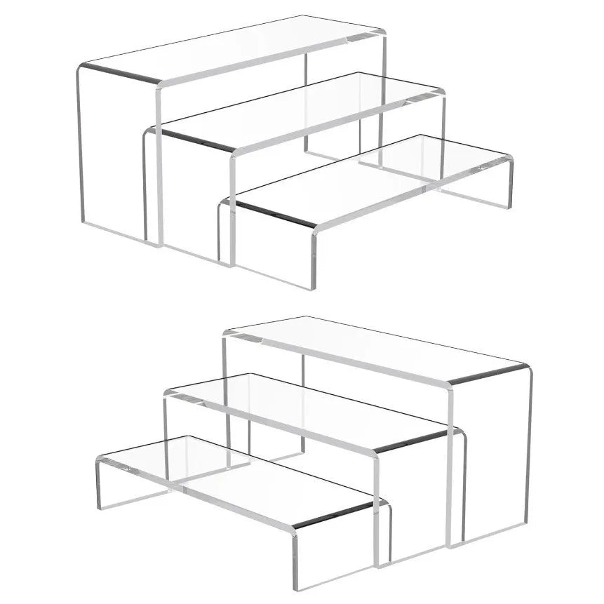 Acrylic U-Shaped Stackable Shelf | Figurine & Pastry Organizer