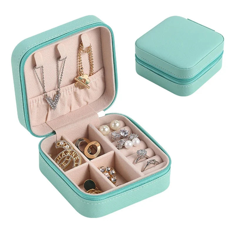 Mini Travel Jewelry Organizer Box – Earrings, Rings & Necklaces