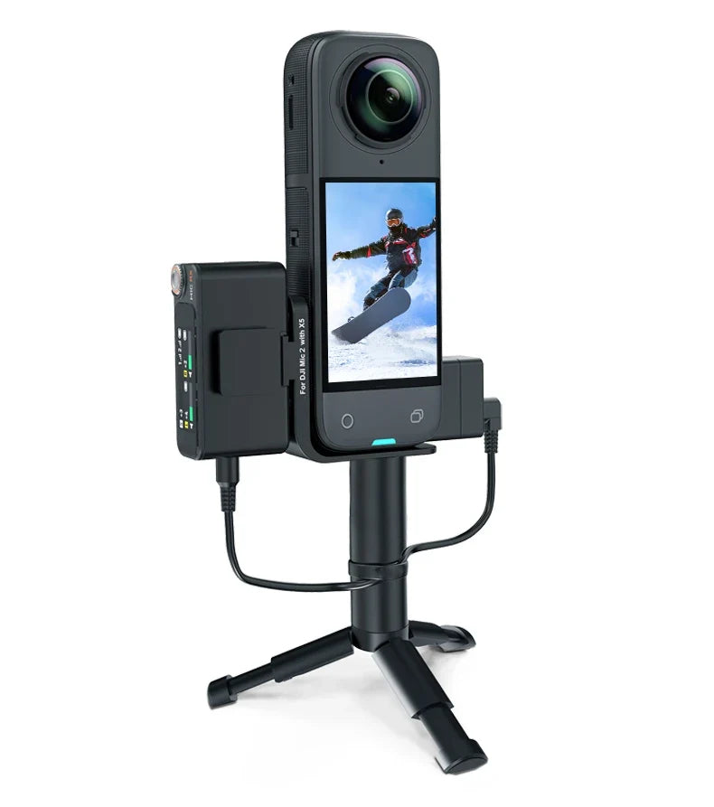 Cold Shoe Mount for Insta360 X5 & DJI Mic 2 Bracket