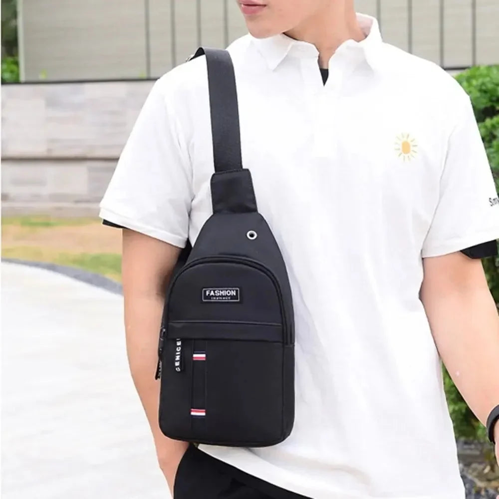 Men's Canvas Waist Bag | Waterproof Adjustable Crossbody Pack