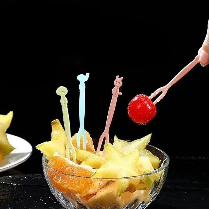 Mini Plastic Fruit Forks – Bento Box & Party Food Picks Set