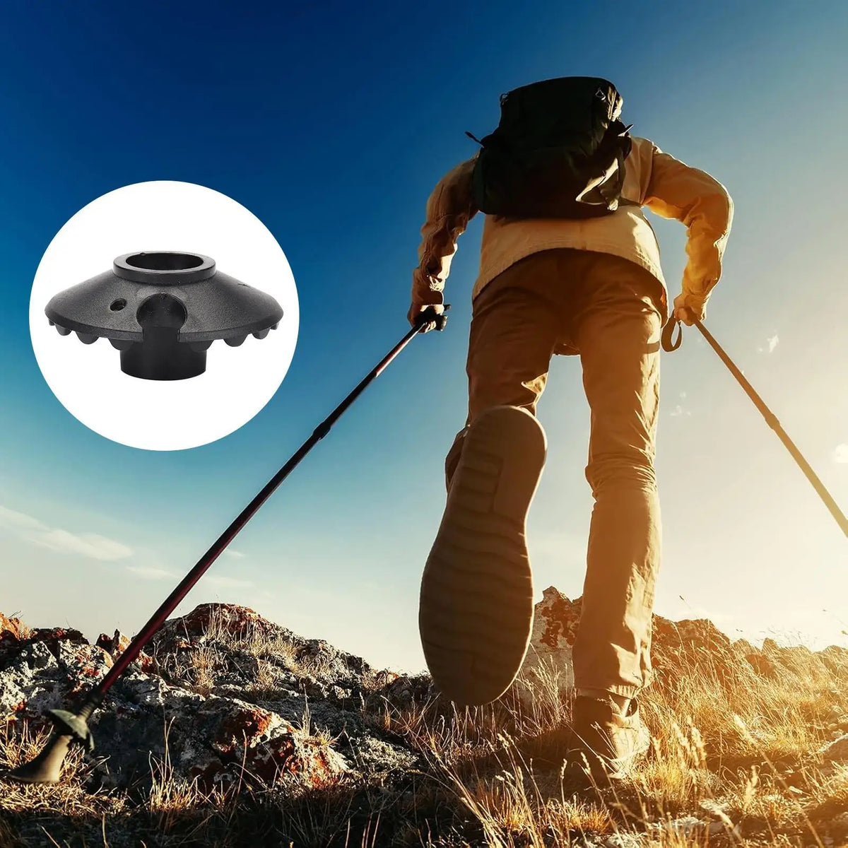 Trekking Pole Snow & Mud Baskets – Anti-Slip Replacement Pair