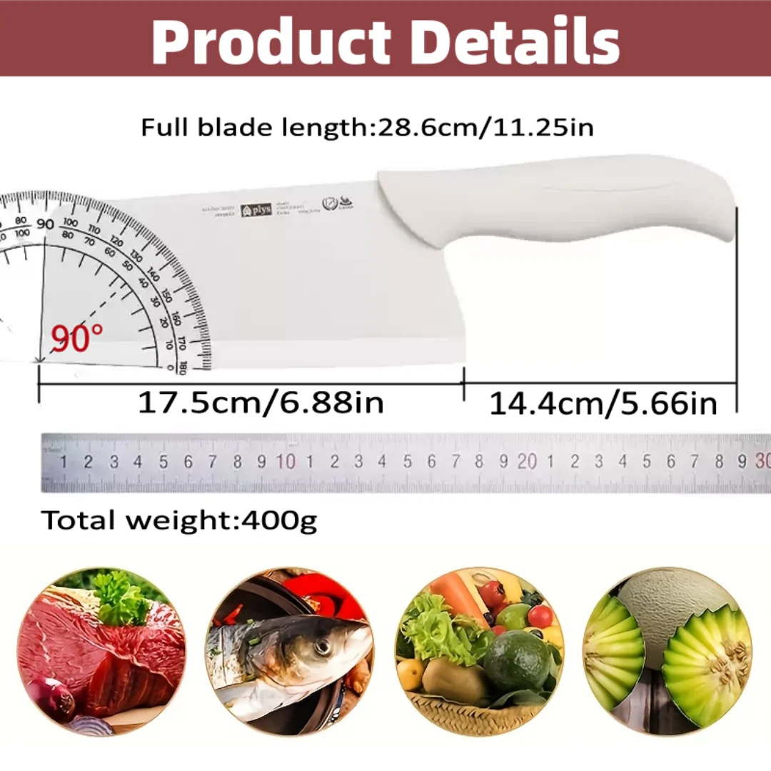 PLYS Ceramic Kitchen Knife – Chef, Cleaver & Fillet Blade
