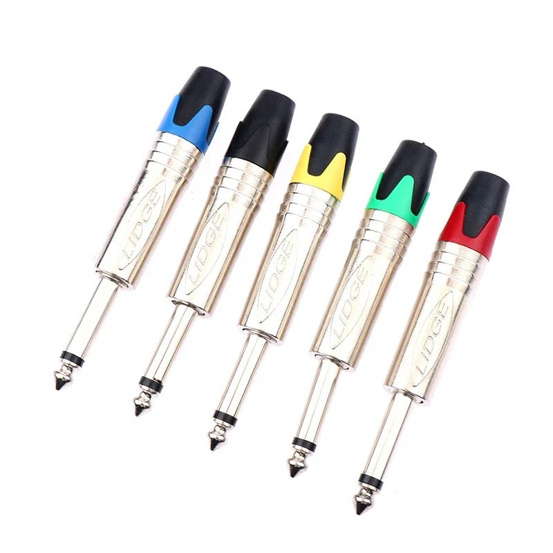 6.35mm Mono Audio Plug with Mute Function | Metal Jack Connector
