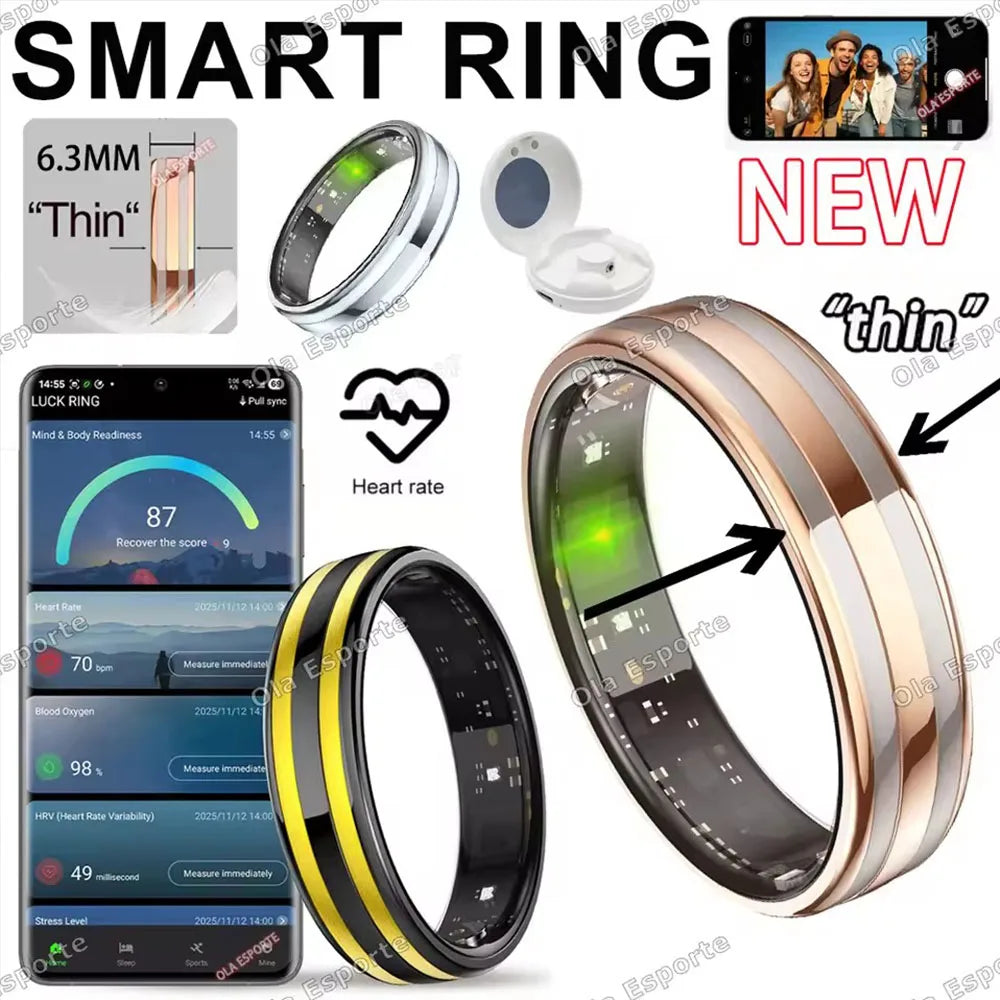 Thin Smart Ring Health Monitor Smartring Outdoor Waterproof Heart