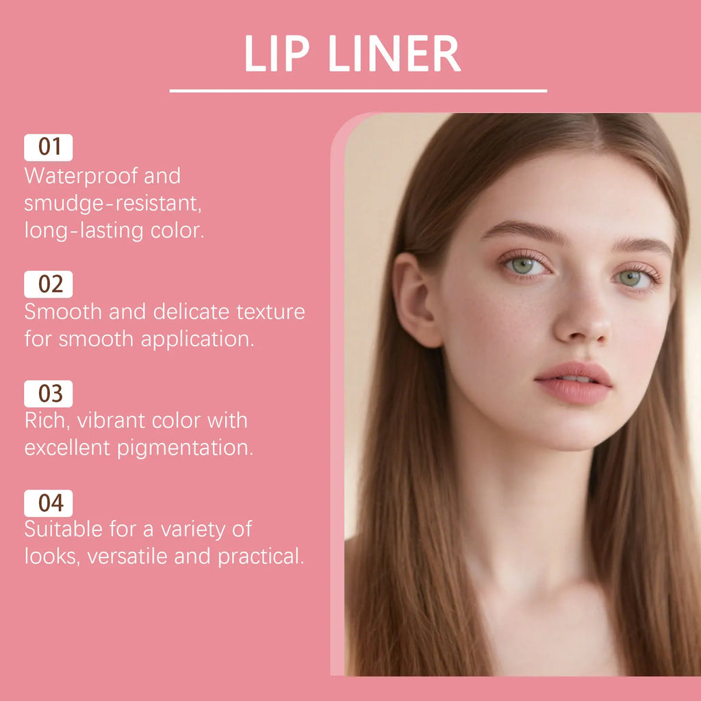 Light Brown Waterproof Lip Liner – Natural, Long-Lasting