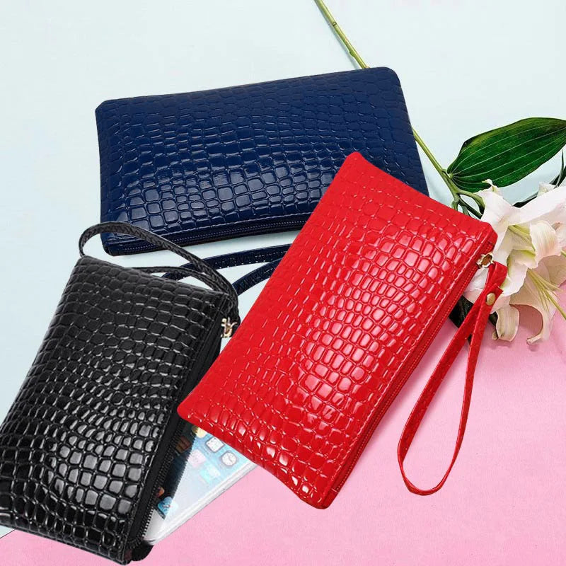 Crocodile PU Leather Wallet Clutch Purse | Card & Phone Holder