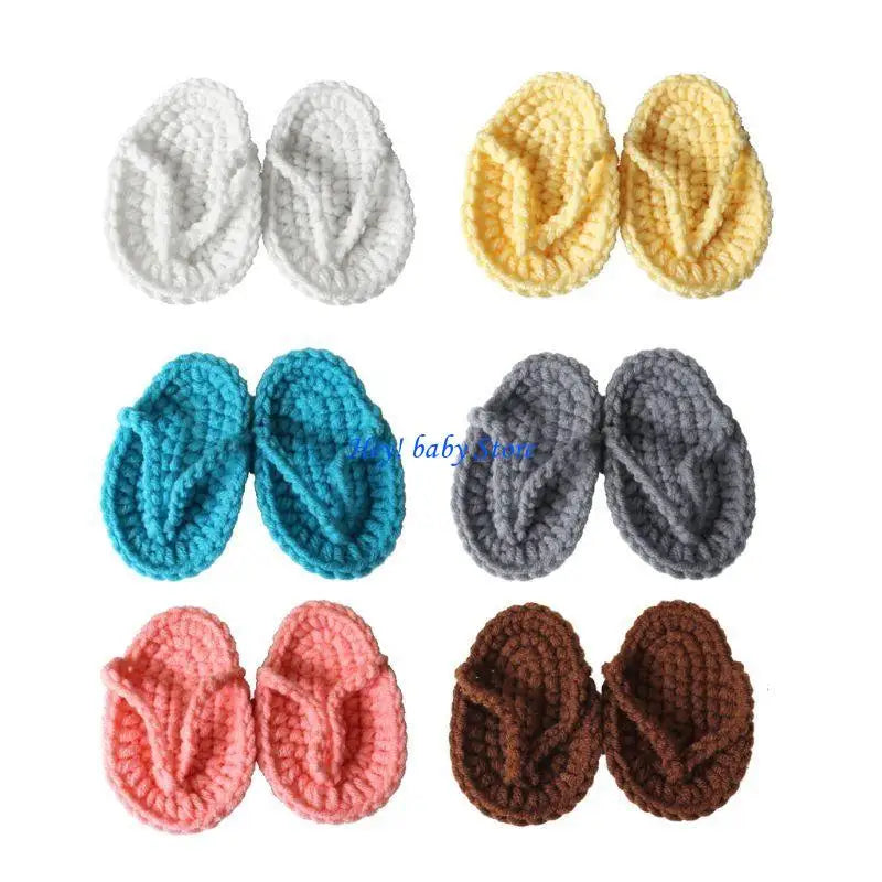Crochet Baby Sandals – Soft Knit Newborn Photo Props 0–6 Mo