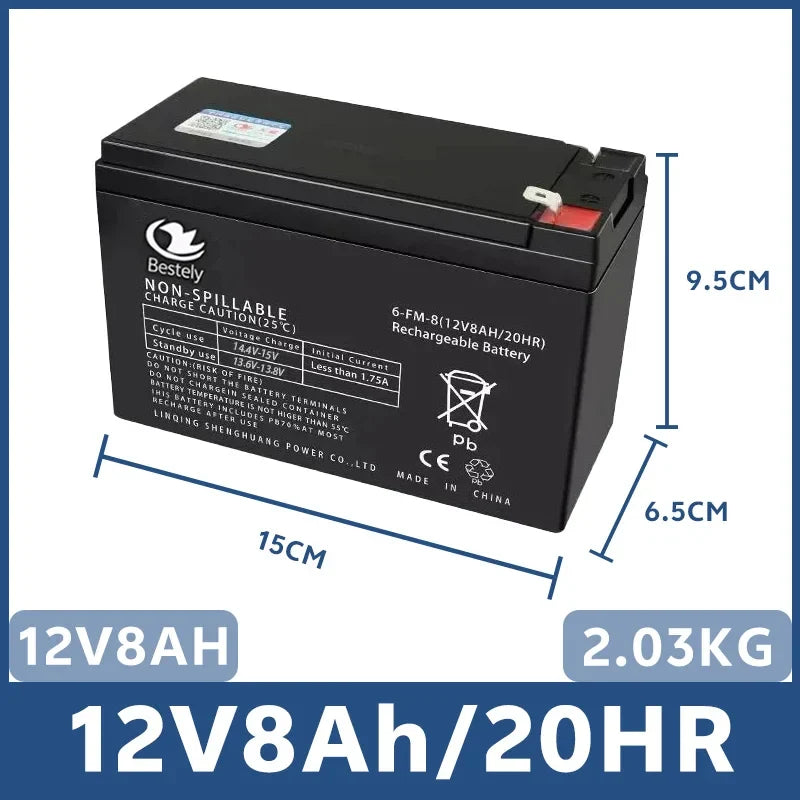6V 12V Fit Toy Cars Rechargeable Battery Kids' Electric Toys 5Ah 7Ah