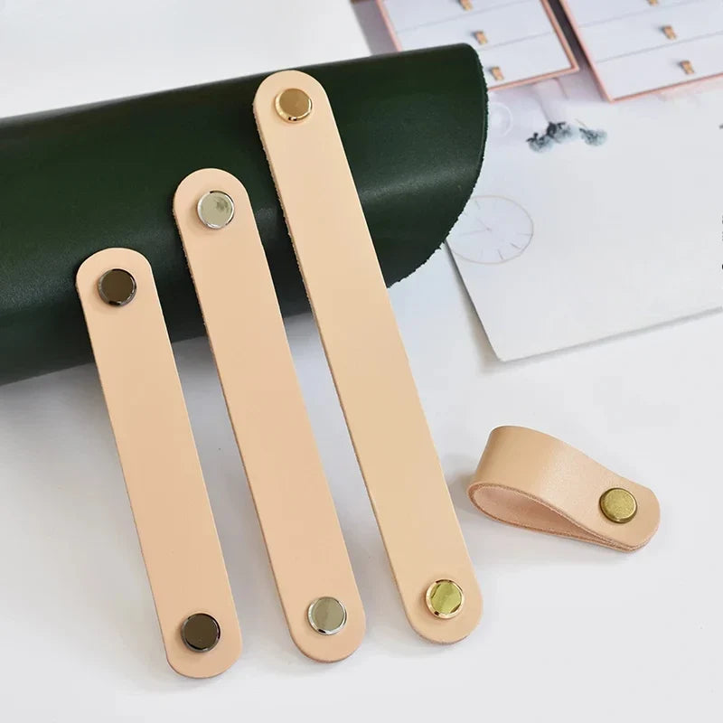 Nordic Vintage Leather Cabinet Handles & Drawer Pulls