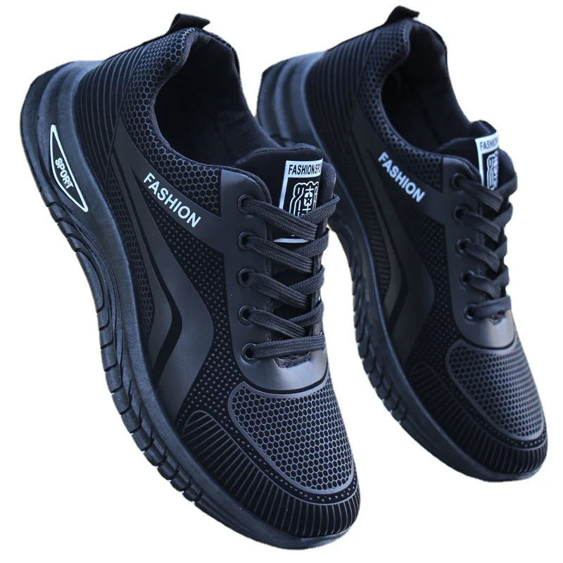 Men's Breathable Anti-Slip Casual Sneakers | Lace-Up Trainers
