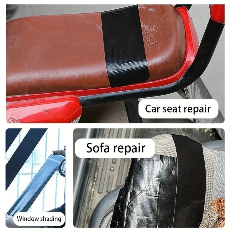 Black Leather Repair Tape – Adhesive Patch for Sofa & Car Seats