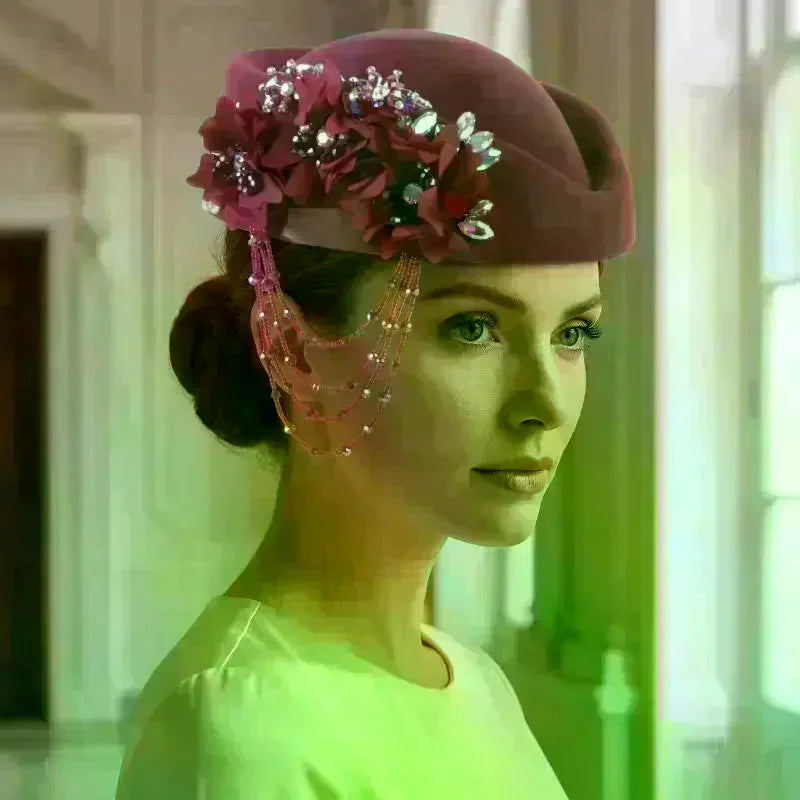 Women's British Retro Beret | 3D Floral Vintage Hat