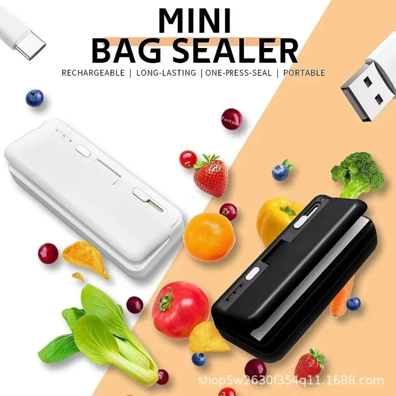 Mini Handheld Rechargeable Heat Bag Sealer | Food Packaging